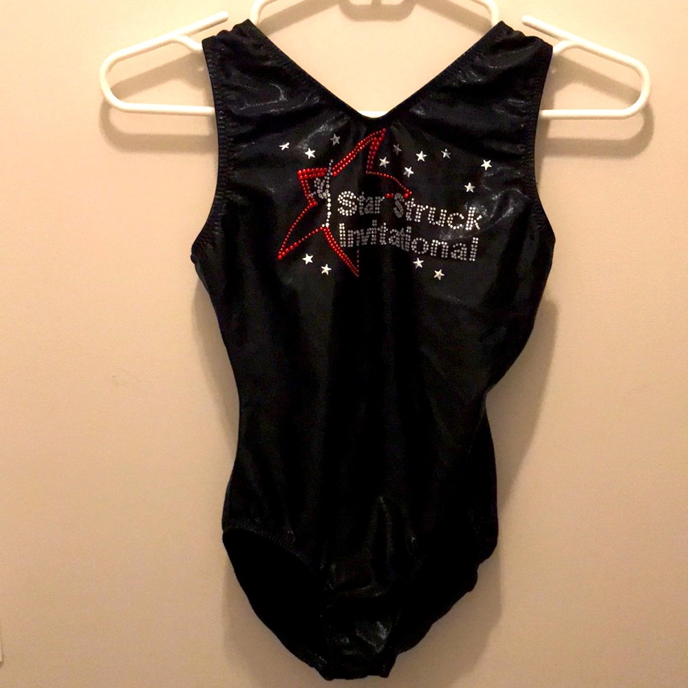 Gymnastics Leotard, black - child extra large - new no tags